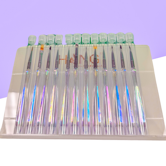 Brush Art Set + Rack – Nail Art Brushes & Storage Rack