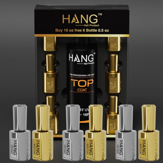 Top Coat Combo – 16oz with 6 Bottles + Extra 3 Duo Base & Top 0.5oz