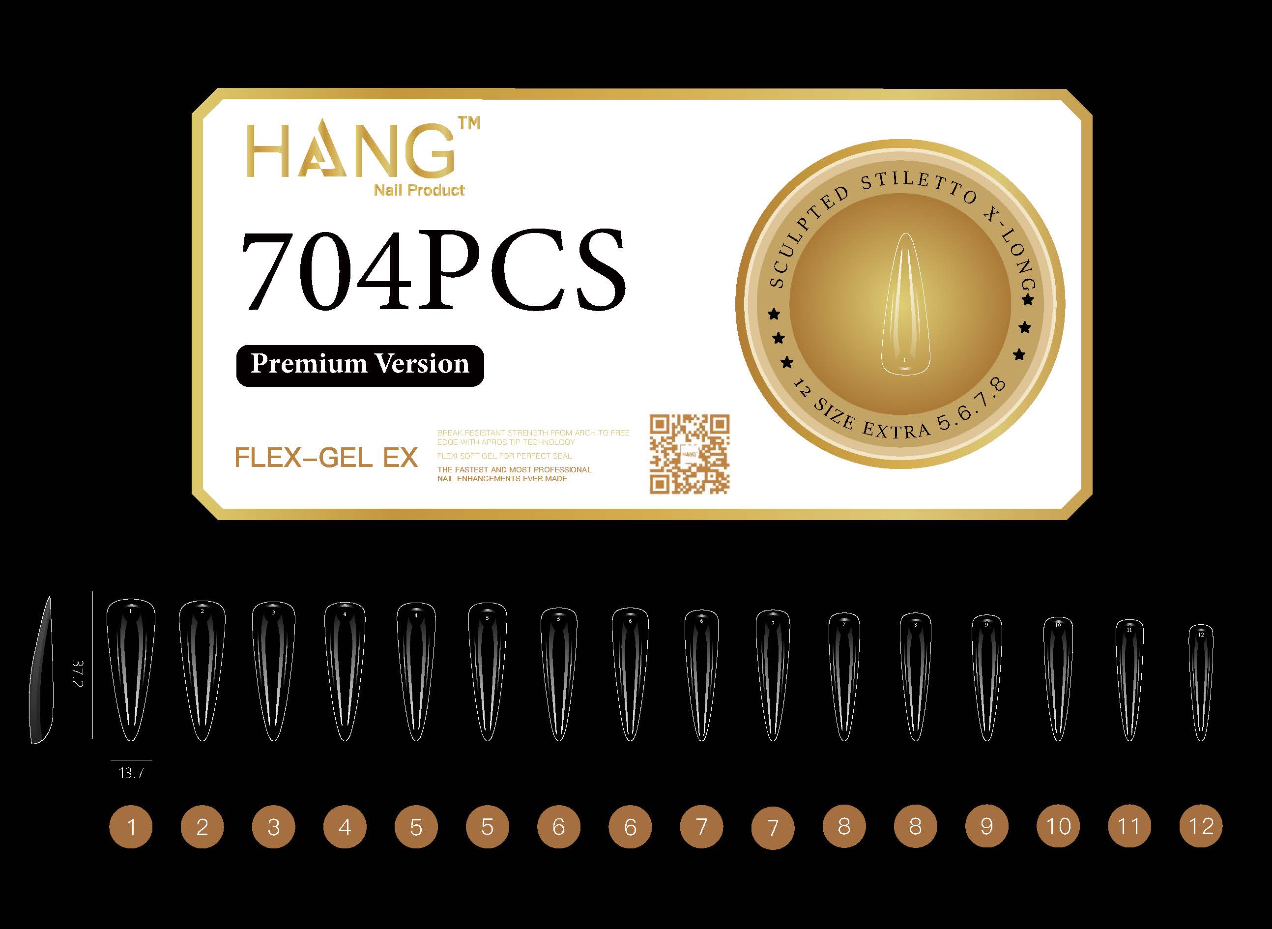 Premium Flex-Gel X Natural Stiletto ( S–XL )