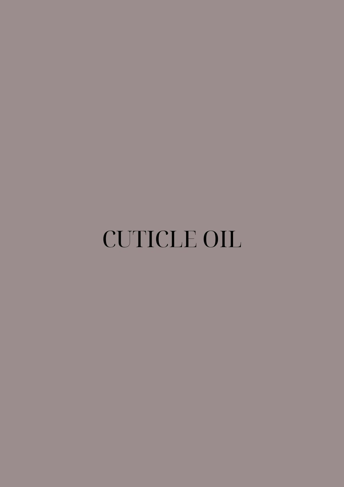CUTICLE  OIL