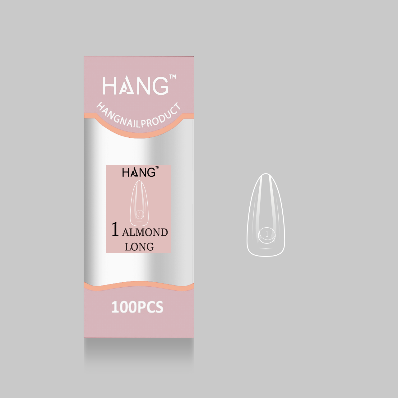 Premium Tip Refill: Almond Long ( 0 - 11 )
