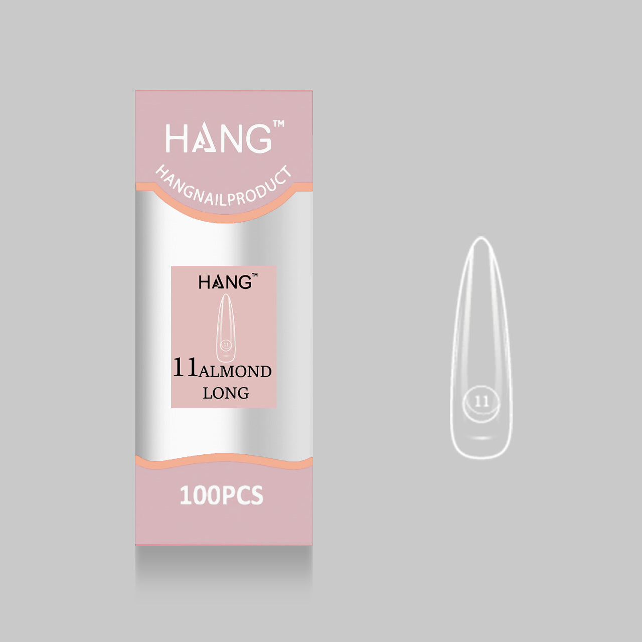 Premium Tip Refill: Almond Long ( 0 - 11 )