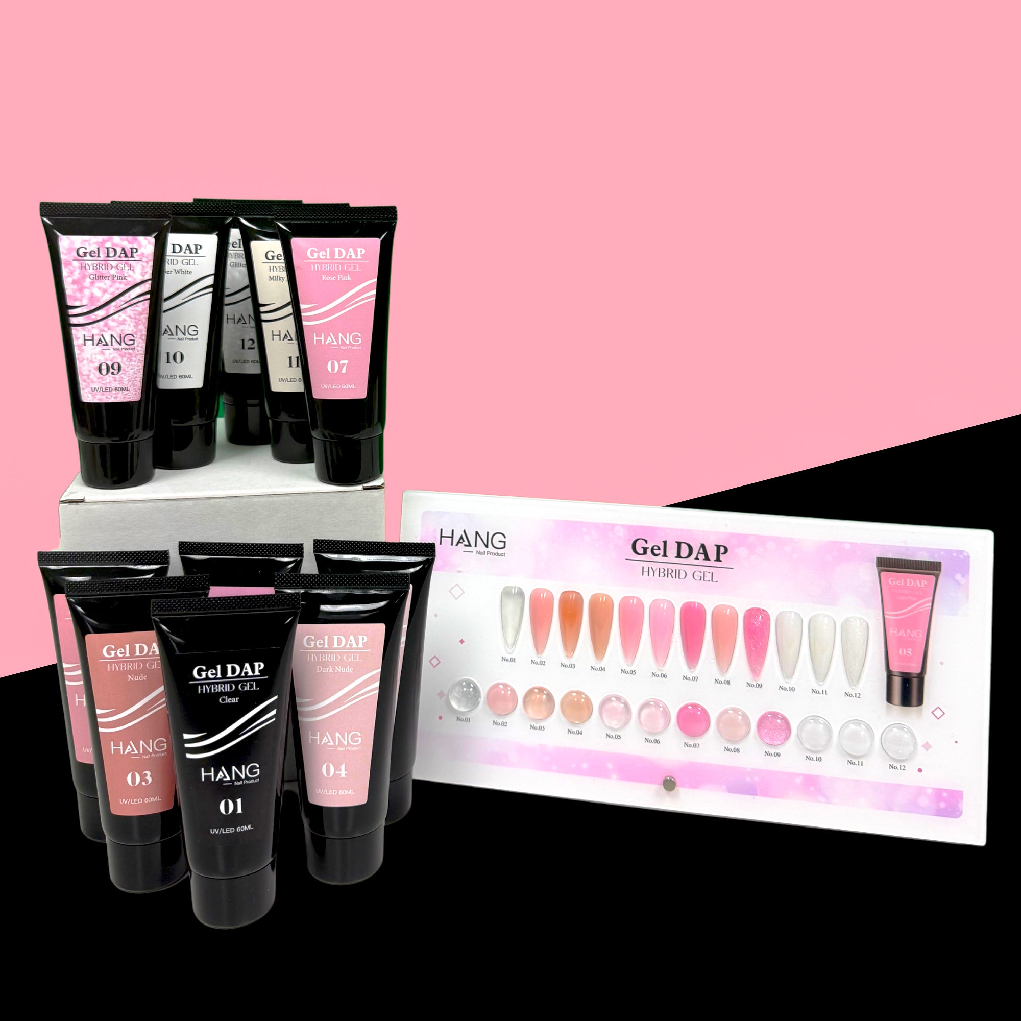 12-Color Gel Dap Hybrid Gel Display Set — Acrylic-Free Strength & Style