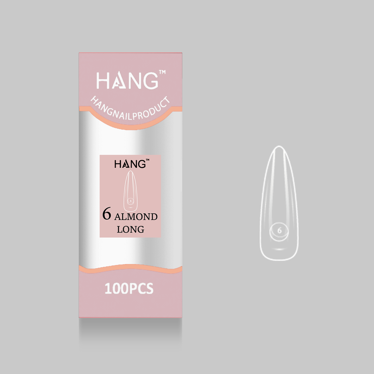 Premium Tip Refill: Almond Long ( 0 - 11 )