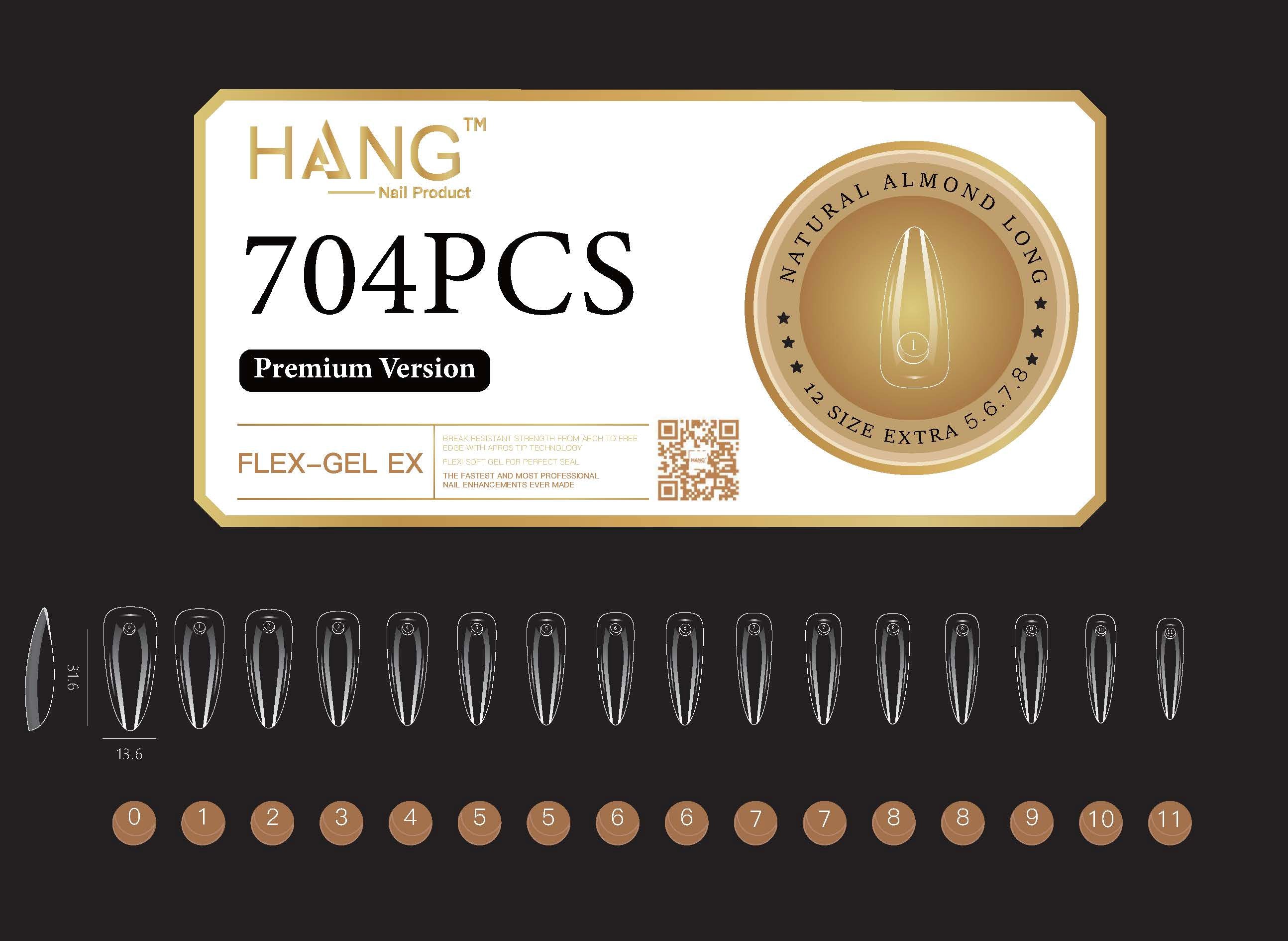 Premium Flex-Gel X Natural Almond ( XS – XL )