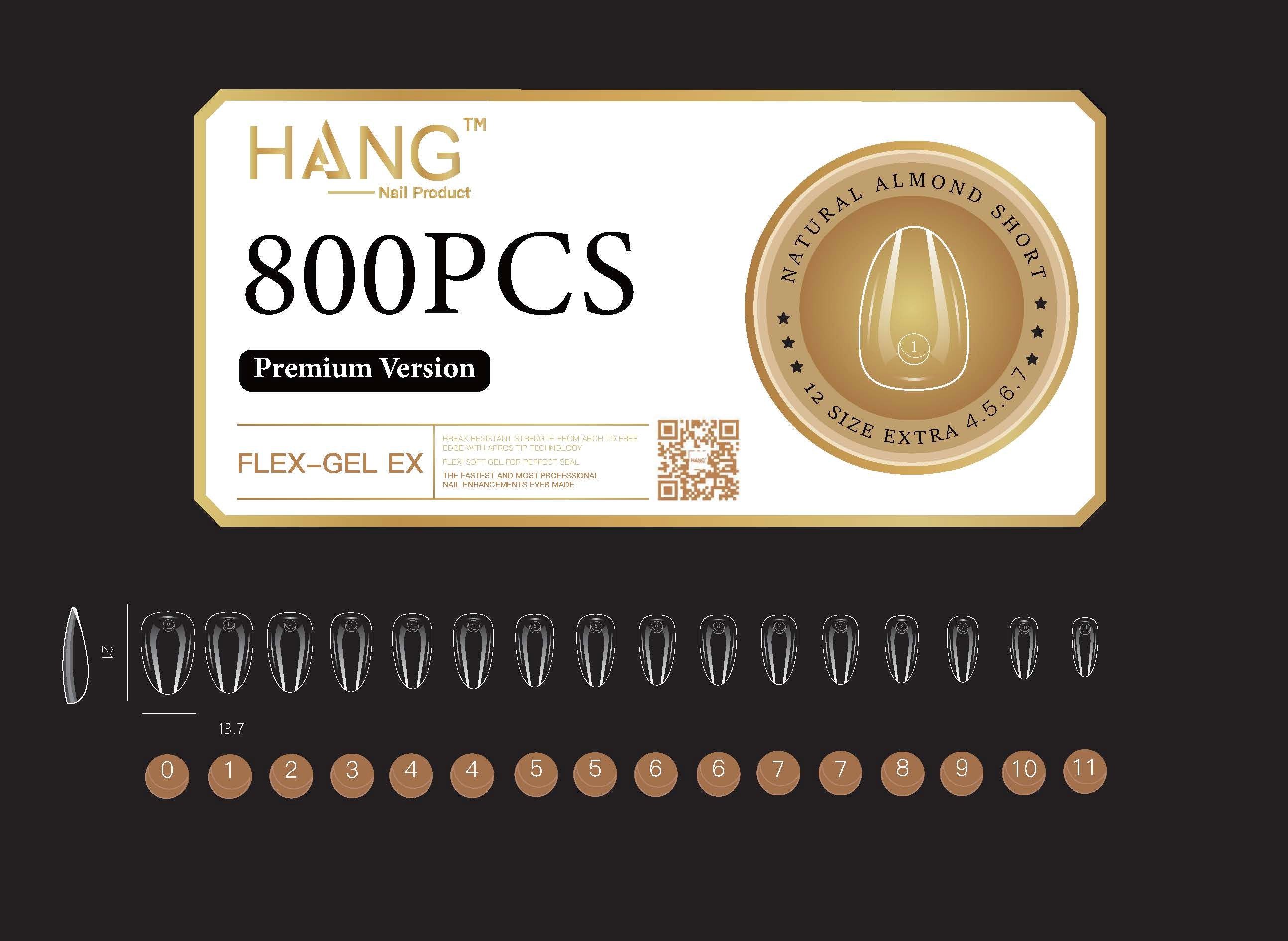 Premium Flex-Gel X Natural Almond ( XS – XL )