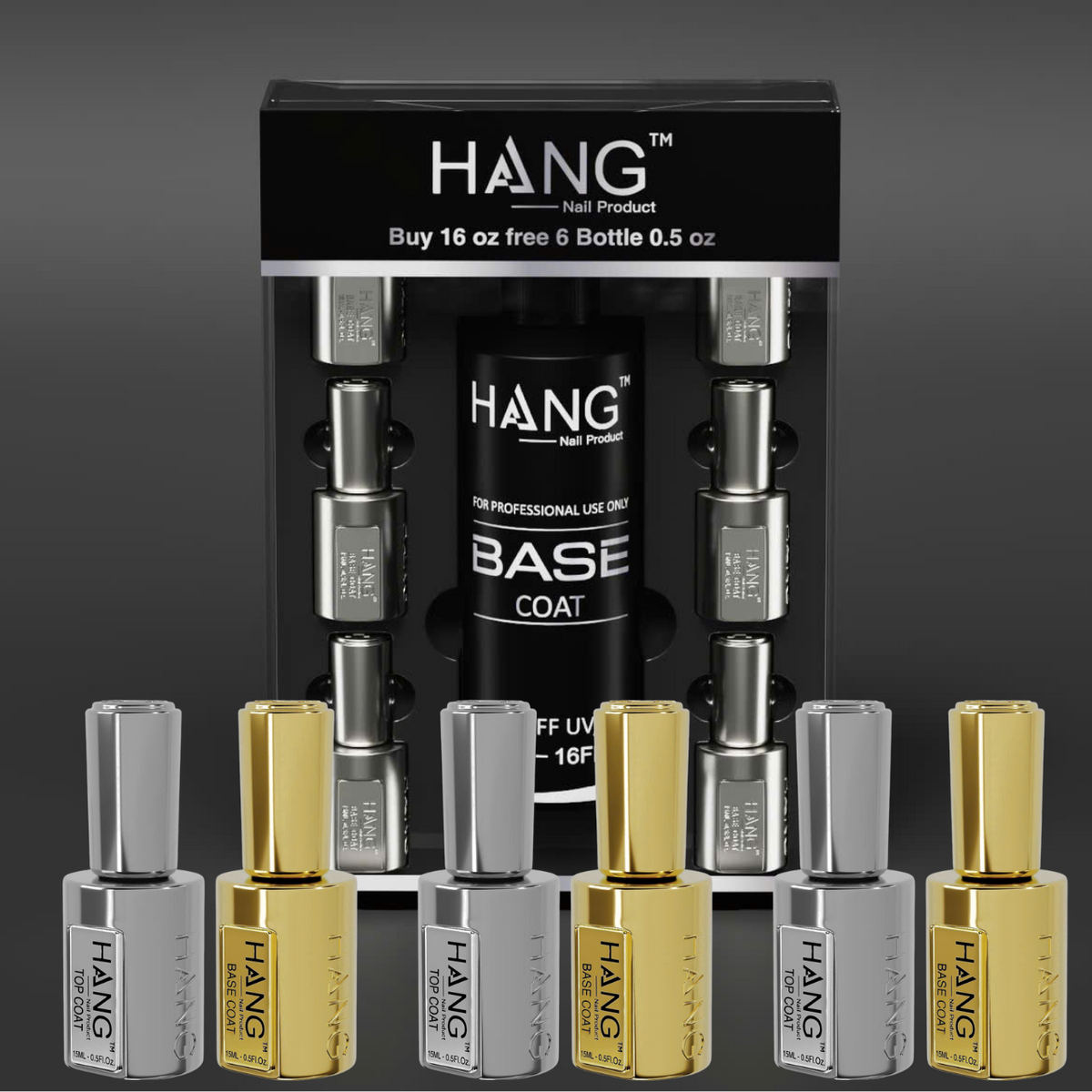 Base Coat Combo – 16oz with 6 Bottles + Extra 3 Duo Base & Top 0.5oz
