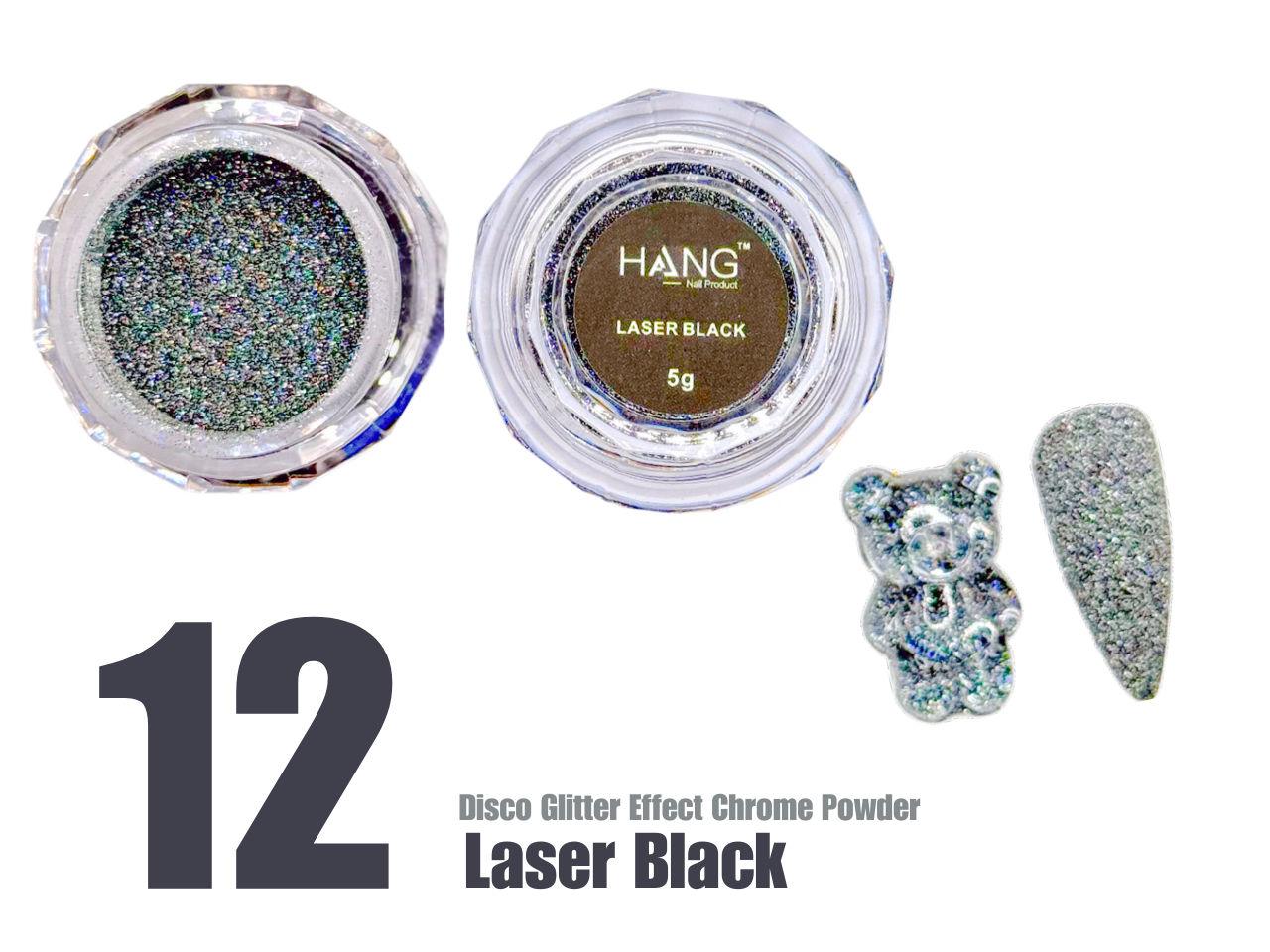 Disco Glitter Laser Effect Chrome Powder 12  Colors
