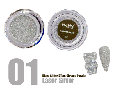 Disco Glitter Laser Effect Chrome Powder 12  Colors