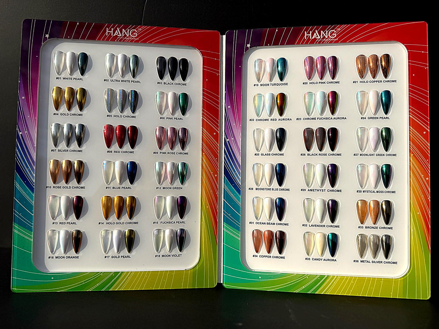 Professional Chrome Powder Collection – 36 Colors