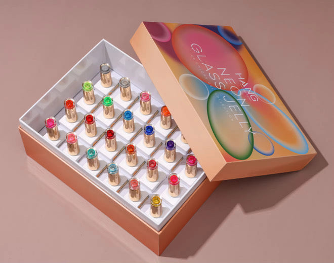 Neon Glass Jelly Gel Set – 24 Colors (#1-#24)