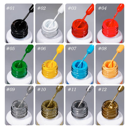 Liner Gel Art  Collection 12 Colors