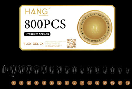 HANG TIP FLEX-GEL EX - ALMOND X-SHORT