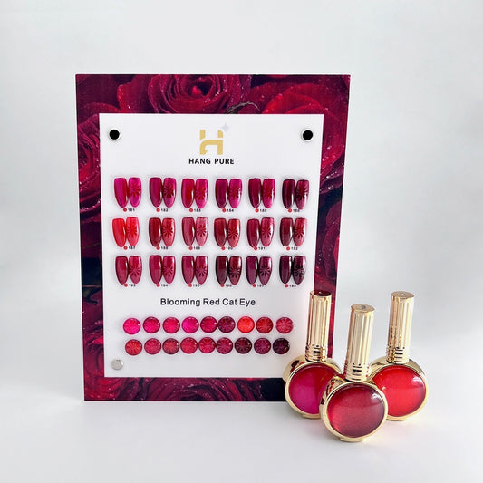 Blooming Red Cat Eye – 18 Colors (181 - 198)