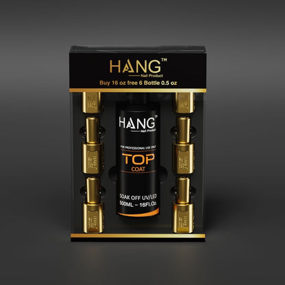 Top Coat Combo – 16oz with 6 Bottles + Extra 3 Duo Base & Top 0.5oz