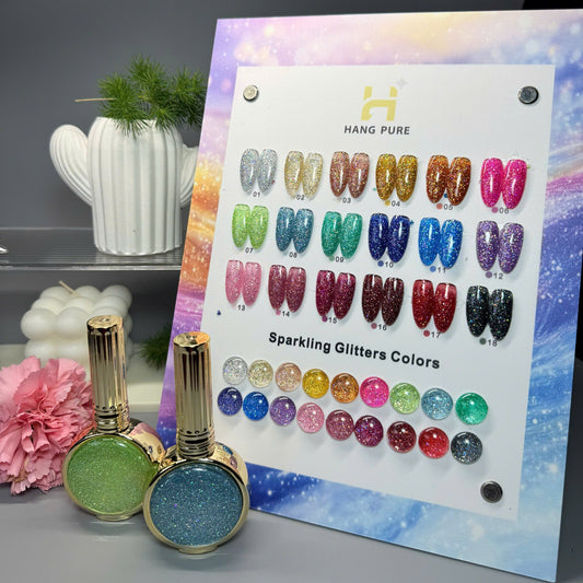 Sparkling Glitters 18 Colors - HANG PURE 18ml ( 01 - 18)