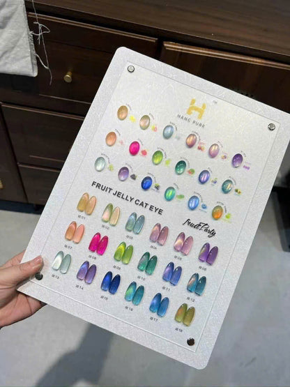 Fruit Cat Eye Collection – 18 Colors 15ml (85–102) | Fruit-Inspired Magnetic Gel + Display